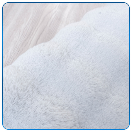 Dywan okrągły Rabbit Bubble 120 cm - miękki puszysty dywan do salonu i sypialni - srebrny