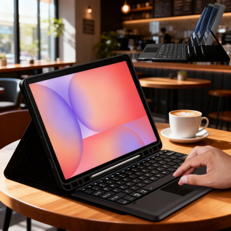 Etui z klawiaturą do Samsung Galaxy Tab S10 Lite - ochronne z podstawką, dostęp do portów i przycisków