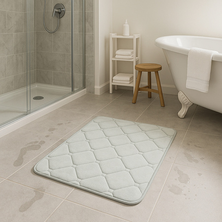 Strado ABM2 Grey super-absorbent bathroom mat quick-drying floor protection