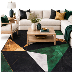 Dywan Novo 200x300 cm - Zielony Marmur - miękki do salonu i sypialni