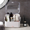 Casket organizer trunk for cosmetics jewelry (White)