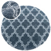 Dywan okrągły do salonu shaggy DECOR antypoślizgowy miękki puszysty 120x120 Silver Lantern