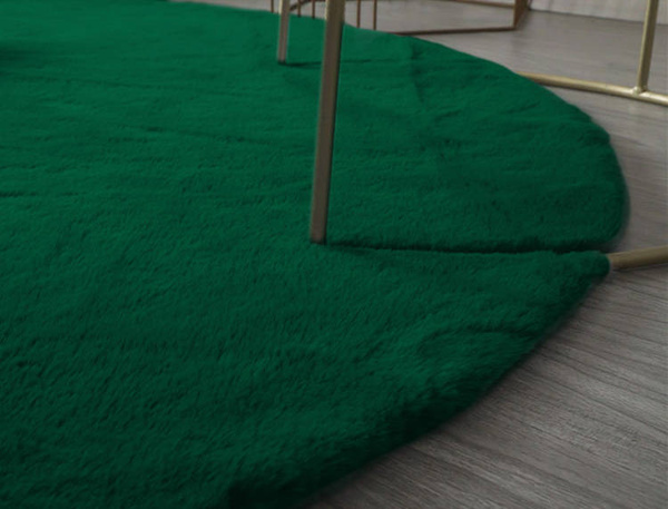 Rabbit Strado 120x120 BottleGreen round rug (Green)