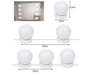 LED mirror lights, makeup set 10 pcs