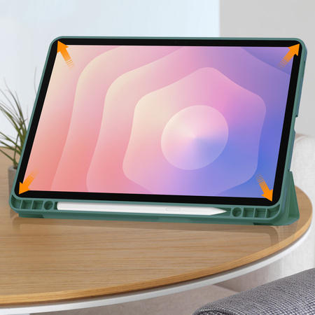 Etui Smart Pencil do Samsung Galaxy Tab S11 11 SM SMX736 z klapką, zielone - ochronne