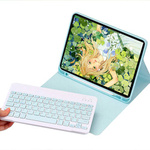 Etui z klawiaturą Bluetooth do iPad Air 4 / Pro 11 2020, niebieskie - ochronne z podstawką