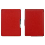 Etui Smart Skóra do Kindle Paperwhite 1 2 3, czerwone - ochronne z podstawką, dostęp do portów i przycisków