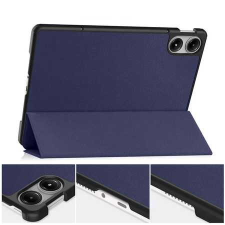 Puzdro Smart na Xiaomi Redmi Pad Pro 12.1 2024 s klapkou / Redmi Pad Pro 12.1 2024, tmavomodré - ochranné so stojanom