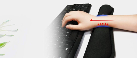 Súprava ergonomických gélových podložiek pod myš zápästie 3 ks, čierny