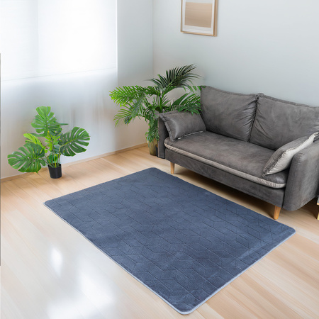 STRADO Rabbit 3D plush soft like rabbit anti-slip carpet 200x300 Grey