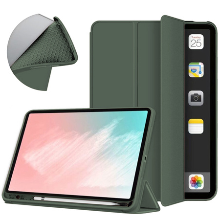Puzdro Smart na iPad 10.9 2022 Gen. 10 / iPad 11 2025 A16 Gen. 11 s klapkou, zelené - ochranné so stojanom