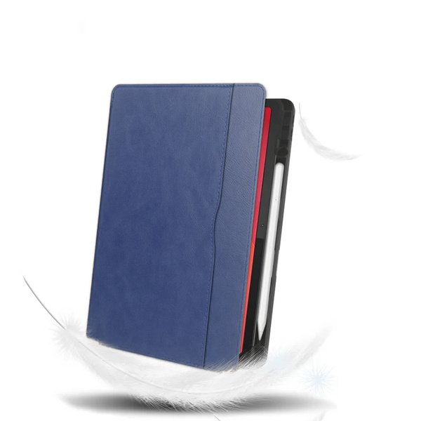 Leather case with pockets for Lenovo Tab M11 TB330FU 10.95" (Navy blue)