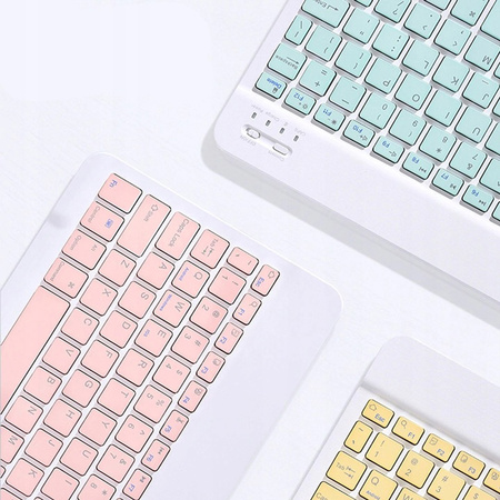 Bluetooth Keyboard Case for Lenovo Tab P12 TB-370 (Pink)
