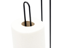 Stojan na toaletný papier čierny loft moderný držiak na 4 rolky 54 cm, čierny