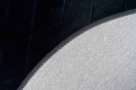 Dywan okrągły Rabbit 3D pluszowy miękki jedwabisty futro królika 160, czarny