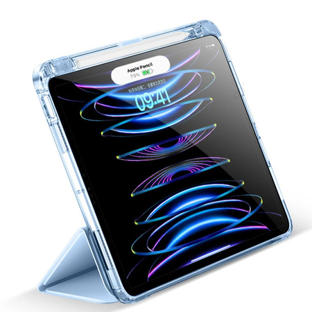 Hard Crystal case with stylus holder for Apple iPad 10.9 10 GEN 2022 / iPad 11 A16 11GEN 2025 - Blue