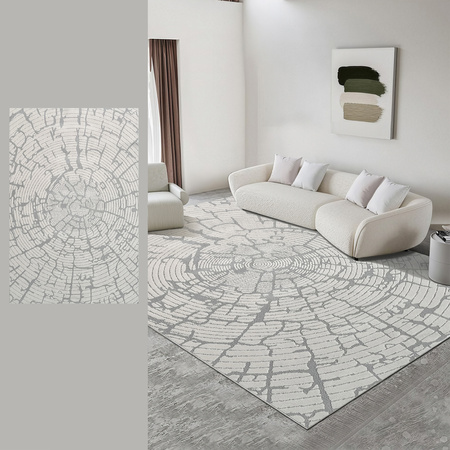 Dywan 160x230 do salonu pętelkowy duży japandi nowoczesny ciężki gruby POLO - Star (Szary)