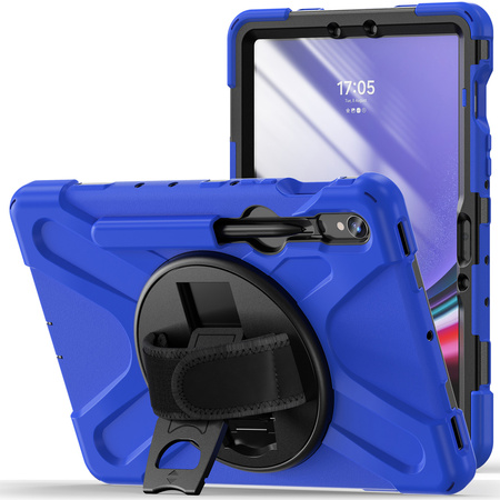 Etui pancerne Shockproof z uchwytem do Samsung Galaxy Tab S9 FE/S9/S10 FE, niebieskie