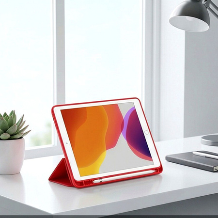 Puzdro Smart case na Apple iPad Mini 4 5 2015 / 2019 s klapkou wake up sleep / Apple iPad Mini 4 / Apple iPad Mini 5, červené - ochranné