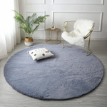Rabbit Strado 150x150 Silver round rug (Light gray)