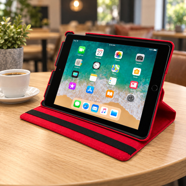 Etui obrotowe do Apple iPad Air/ Air 2 9.7" 2017/2018 gen 5/6 - czerwone