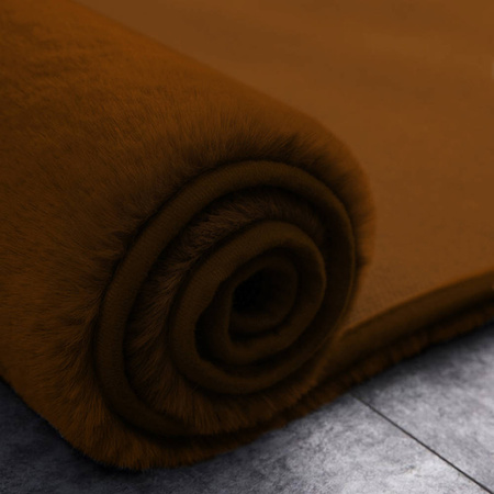 Rabbit Strado 100x100 round rug Carmel (Brown)