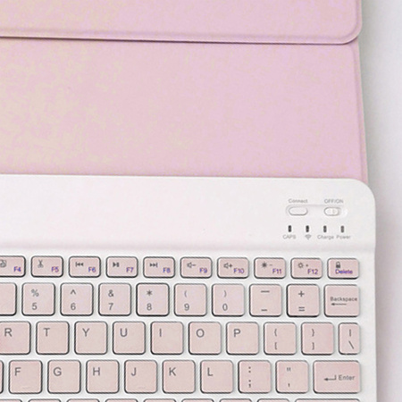 Etui z klawiaturą do Xiaomi Pad 7 / Pad 7 Pro 11.2 na rysik / Xiaomi Pad 7 Pro, różowe - ochronne z podstawką