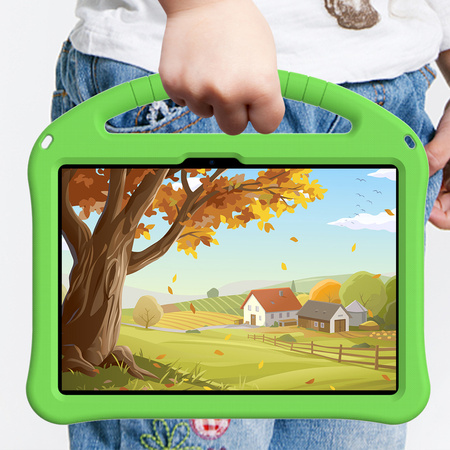 Puzdro FunColor na Xiaomi Pad 7 / Pad 7 Pro 11.2 pancierové / Xiaomi Pad 7 Pro, zelené - ochranné so stojanom