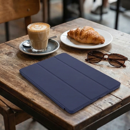 Puzdro Smart na iPad 10.9 2022 Gen. 10 / iPad 11 2025 A16 Gen. 11 s klapkou, tmavomodré - ochranné so stojanom
