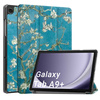 Puzdro grafické na Samsung Galaxy Tab A9 Plus 11 / Galaxy Tab A9 Plus X210, marhuľové - ochranné so stojanom