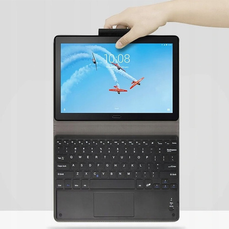 Puzdro s klávesnicou Bluetooth na Lenovo M10 Gen.2 / Lenovo M10 Gen.2 L / M10 Gen.2 X306, čierne - ochranné