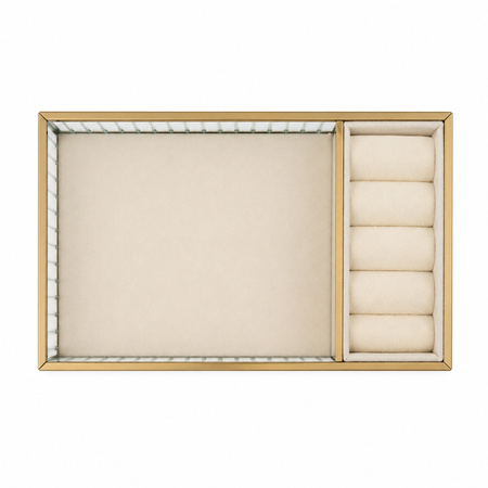 Szklana szkatułka na biżuterię 26x13x4cm 4A Beige