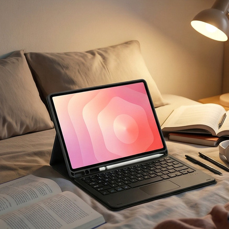 Etui i KLAWIATURA touchpad do Samsung Galaxy S11 X730 X736 uchwyt na rysik, czarne