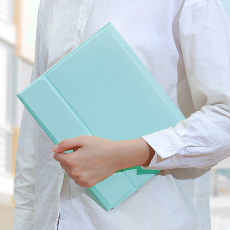 Etui kolorowe z klawiaturą touchpad do Galaxy Tab A9 Plus X210/ X215/ X216, różowe