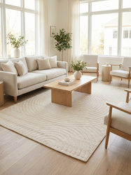 Dywan 160x230 do salonu pętelkowy duży japandi nowoczesny ciężki gruby POLO, beżowy