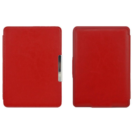 Etui Smart SKÓRA do Kindle Paperwhite 1 2 3 budzenie usypianie case, czerwone