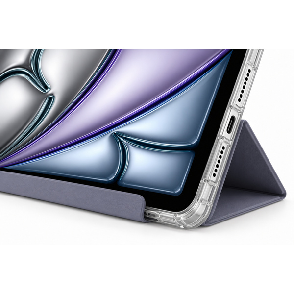 Etui Hard Crystal do Apple iPad Air 13 M4 M3 M2 2026/ 25/ 24 gen 8/ 7 z klapką - fioletowe