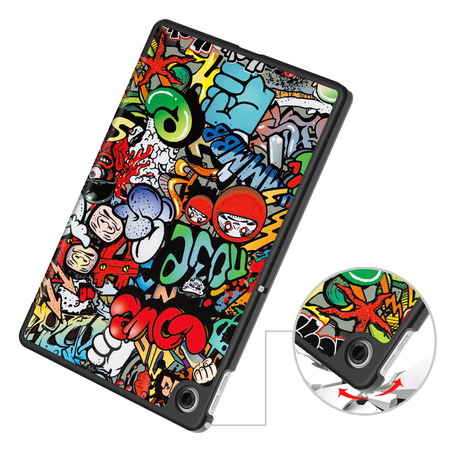 Puzdro grafické na Lenovo Tab 10.1 2025 s klapkou - ochranné so stojanom