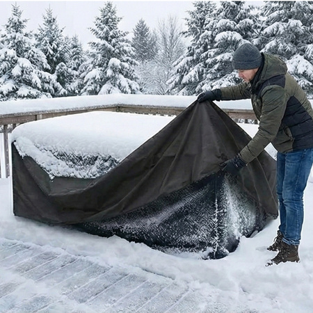 Obal na nábytok záhradné stôl stoličky vodeodolný pevný 300x200x80cm XXL