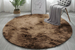 Shaggy Ombre Strado Round Carpet 100x100 OmbreCoffee (Brown)