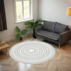 Round carpet NOVO Strado modern oriental pattern for living room Zenith 90x90 cm