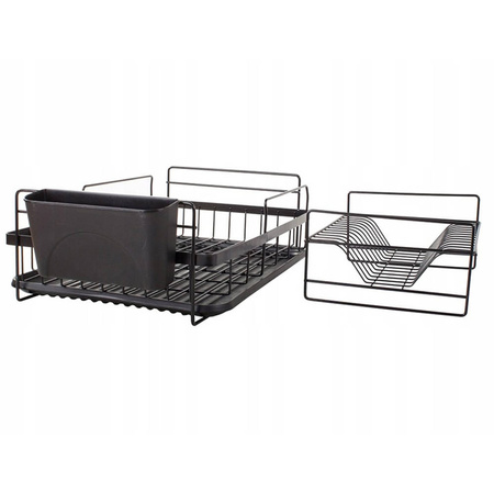 Two-level dish drainer with tray