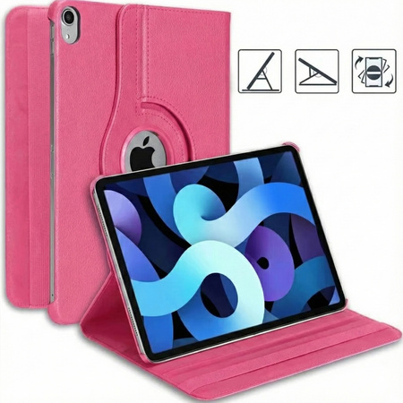 Puzdro otočné na iPad 10.9 2022 Gen. 10 / iPad 11 2025 A16 Gen. 11, ružové - ochranné so stojanom