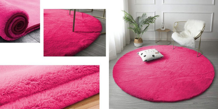Rabbit Strado 120x120 round rug HotPink (Pink)