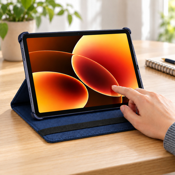 Etui obrotowe do Xiaomi Pad 7 / 7 PRO / Pad 8 / 8 PRO / Pad 9 z klapką - granatowe
