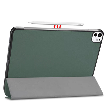 Puzdro Smart Case obal na iPad Pro 11 Gen 5 A2836 A2837 A3006 / Gen. 5 A2836, zelené - ochranné