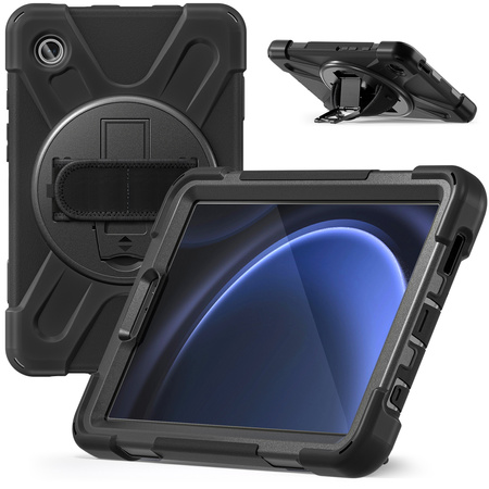 Puzdro pancierové Shockproof na Samsung Galaxy Tab A9 8 / 8.7 2023, čierne - ochranné so stojanom
