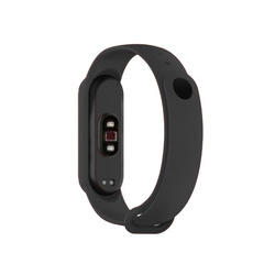 Pasek silikonowy do Xiaomi Mi Band 7, czarny - wymienny, wygodny na co dzień