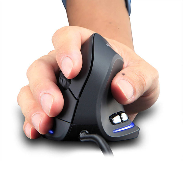 Vertikálna ergonomická podsvietená myš LED USB Zelotes T20