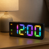 Budík hodiny elektronický digitálny LED 24h hlasný budík driemanie teplota, čierny